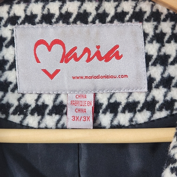 Long houndstooth coat - Picture 2 of 4